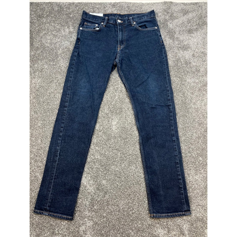 H&M Men's‎ Dark Wash Blue Slim Fit Coupe etroite Cotton Denim Jeans Size 32x32